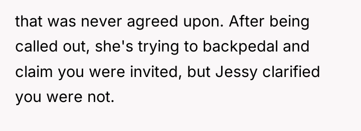 that was never agreed upon. After being called out, she's...