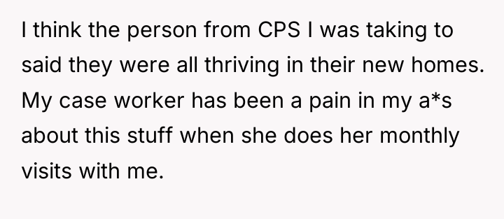 I think the person from CPS I was taking to...