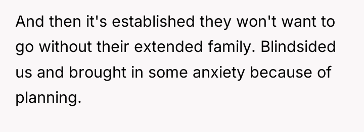 And then it's established they won't want to go without...