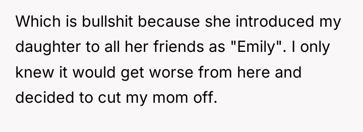 Which is bullshit because she introduced my daughter to all...