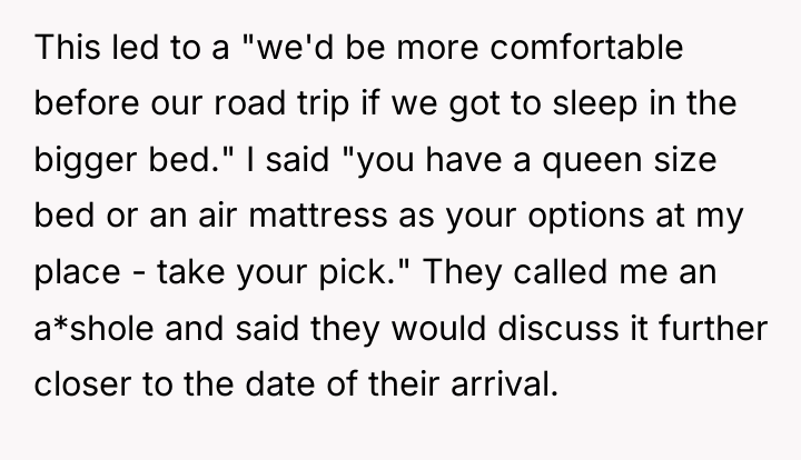 This led to a "we'd be more comfortable before our...