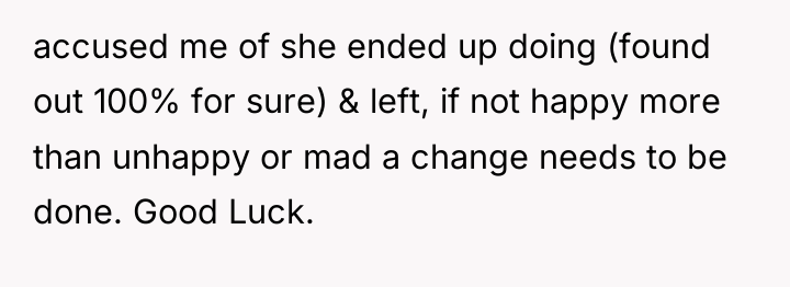 accused me of she ended up doing (found out 100%...