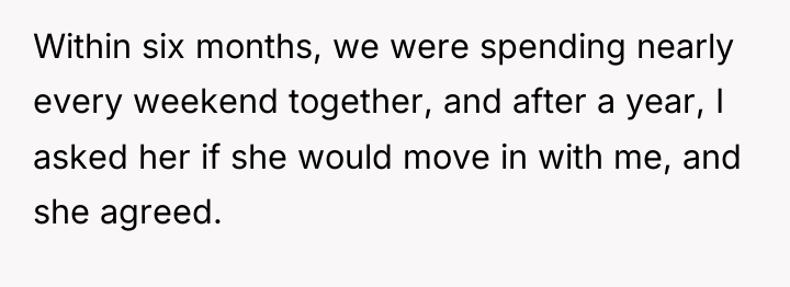 Within six months, we were spending nearly every weekend together,...