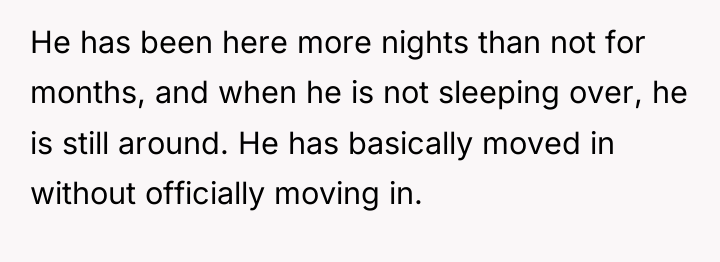 He has been here more nights than not for months,...