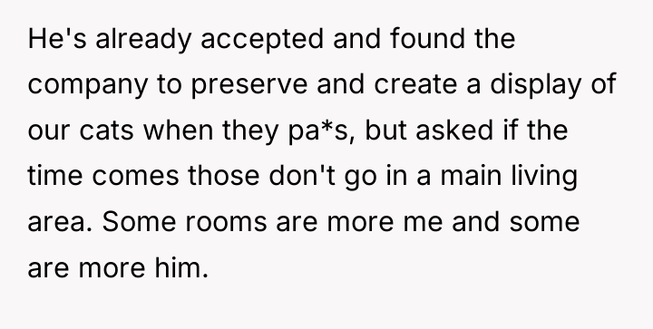 He's already accepted and found the company to preserve and...