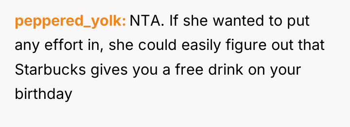 peppered_yolk NTA. If she wanted to put any effort in,...