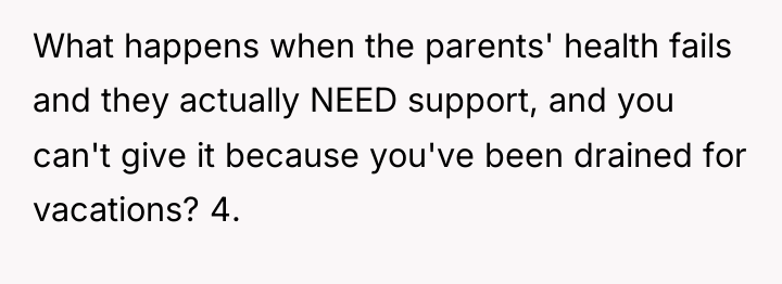 What happens when the parents' health fails and they actually...
