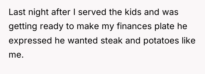 Last night after I served the kids and was getting...