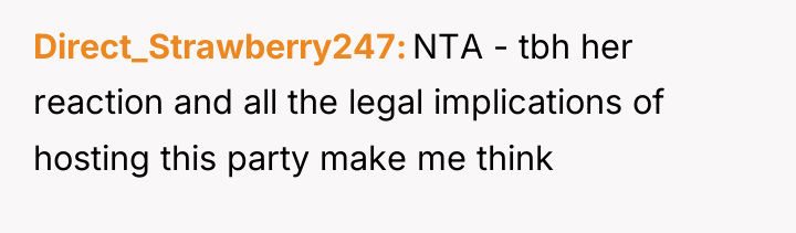 Direct_Strawberry247 NTA - tbh her reaction and all the legal...