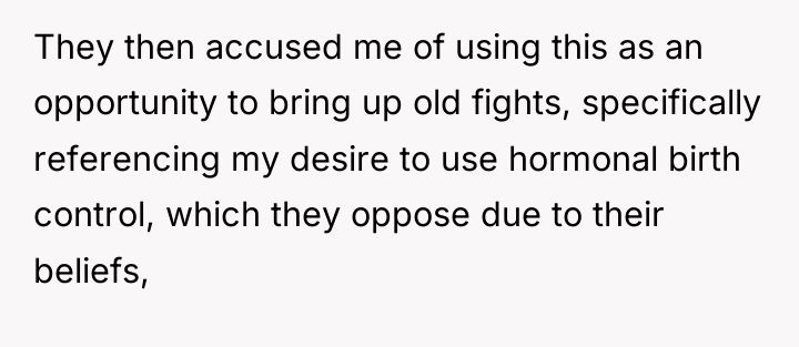 They then accused me of using this as an opportunity...