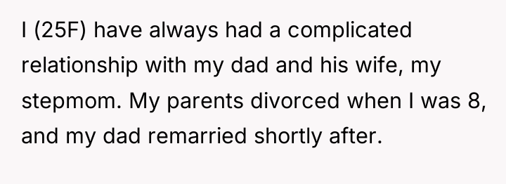 I (25F) have always had a complicated relationship with my...