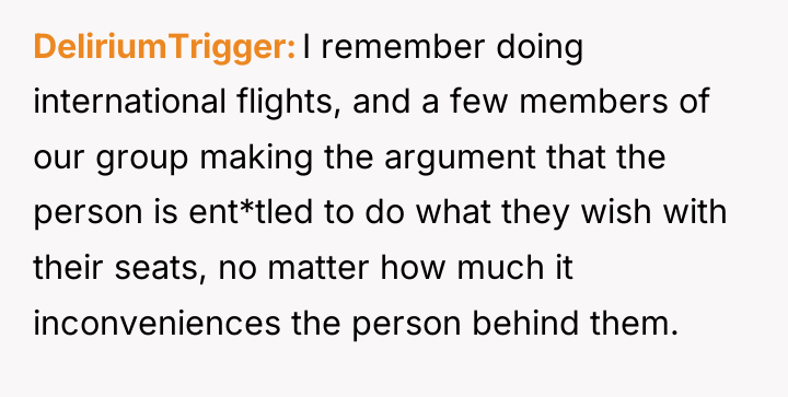DeliriumTrigger I remember doing international flights, and a few members...