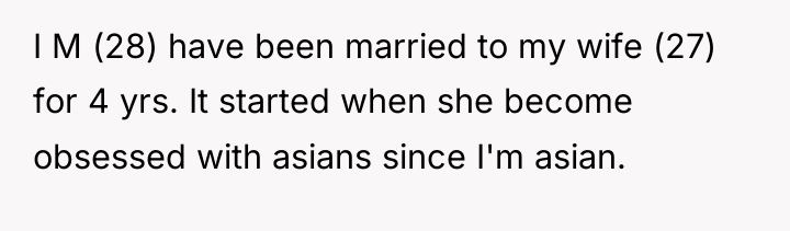 I M (28) have been married to my wife (27)...
