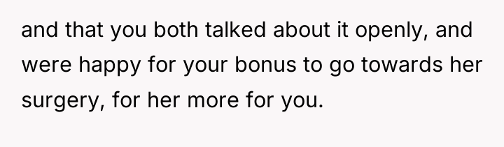 and that you both talked about it openly, and were...