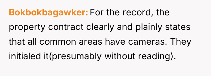 Bokbokbagawker For the record, the property contract clearly and plainly...