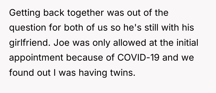 Getting back together was out of the question for both...
