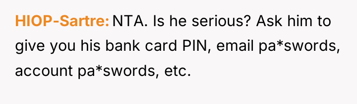 HIOP-Sartre NTA. Is he serious? Ask him to give you...