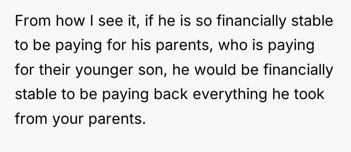 From how I see it, if he is so financially...