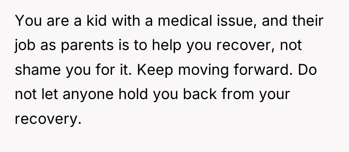 You are a kid with a medical issue, and their...