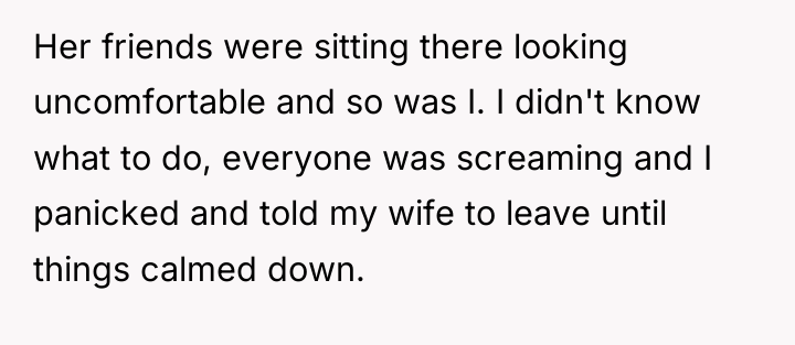 Her friends were sitting there looking uncomfortable and so was...