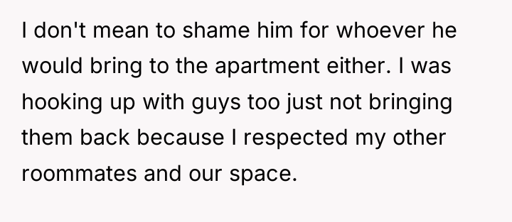 I don't mean to shame him for whoever he would...