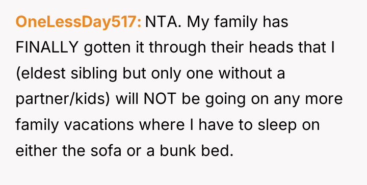 OneLessDay517 NTA. My family has FINALLY gotten it through their...