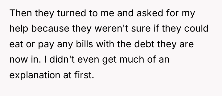 Then they turned to me and asked for my help...