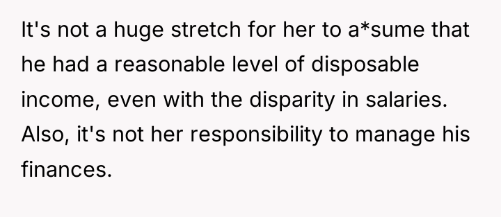 It's not a huge stretch for her to a*sume that...