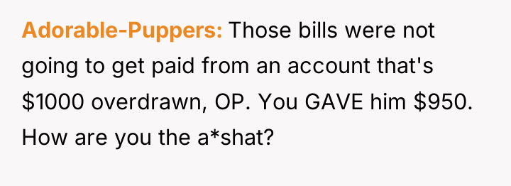 Adorable-Puppers Those bills were not going to get paid from...