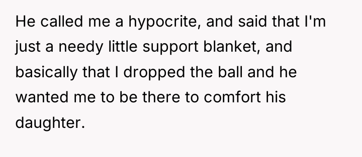 He called me a hypocrite, and said that I'm just...