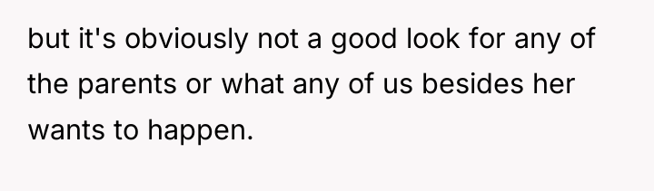 but it's obviously not a good look for any of...