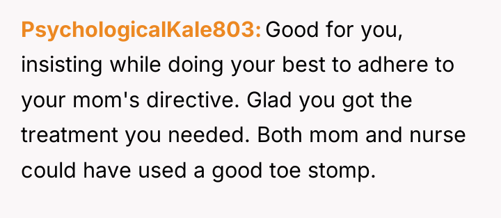 PsychologicalKale803 Good for you, insisting while doing your best to...