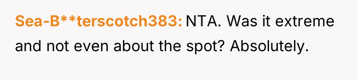 Sea-B**terscotch383 NTA. Was it extreme and not even about the...