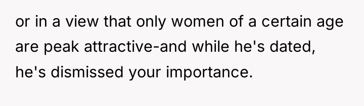 or in a view that only women of a certain...