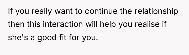 If you really want to continue the relationship then this...