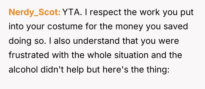 Nerdy_Scot YTA. I respect the work you put into your...