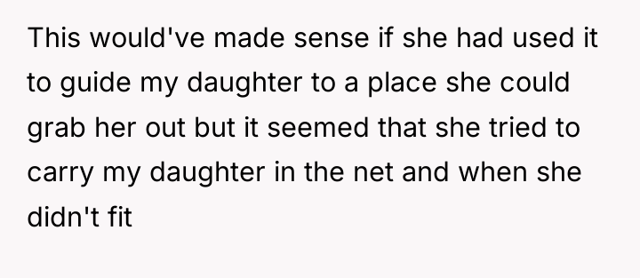 This would've made sense if she had used it to...