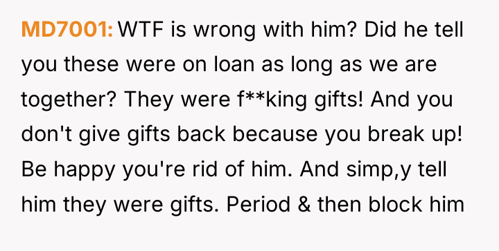 MD7001 WTF is wrong with him? Did he tell you...