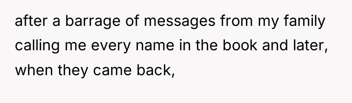 after a barrage of messages from my family calling me...