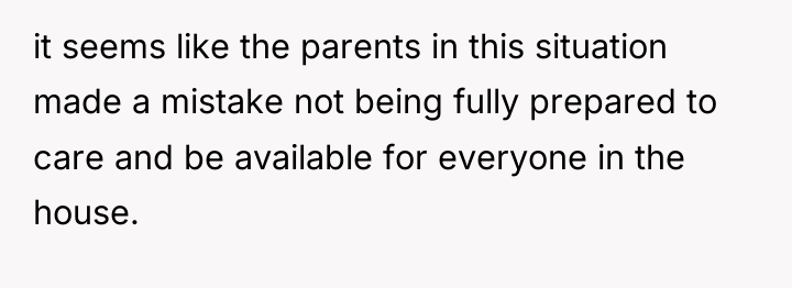 it seems like the parents in this situation made a...