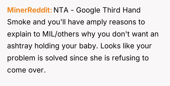 MinerReddit NTA - Google Third Hand Smoke and you'll have...