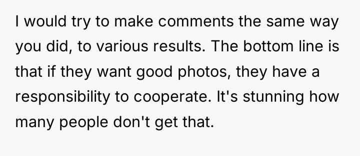I would try to make comments the same way you...