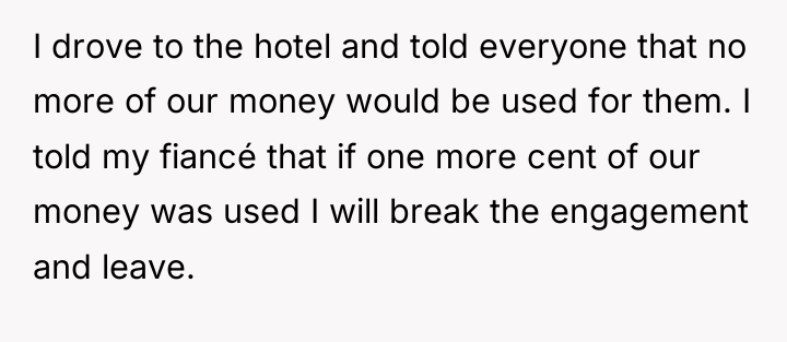 I drove to the hotel and told everyone that no...