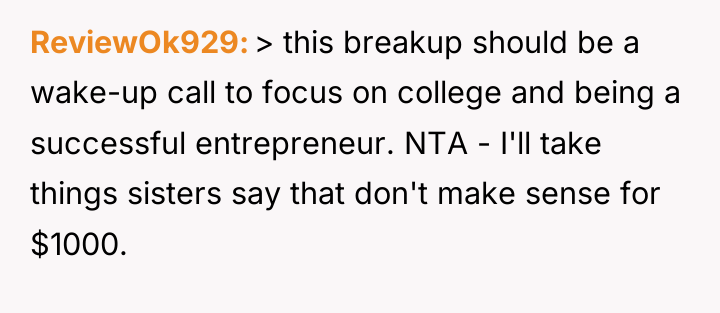ReviewOk929 > this breakup should be a wake-up call to...