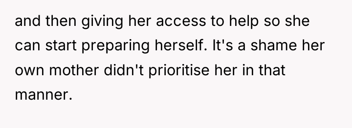 and then giving her access to help so she can...