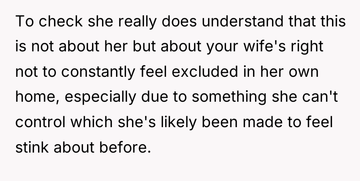 To check she really does understand that this is not...