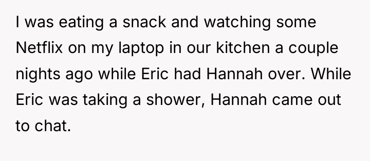 I was eating a snack and watching some Netflix on...