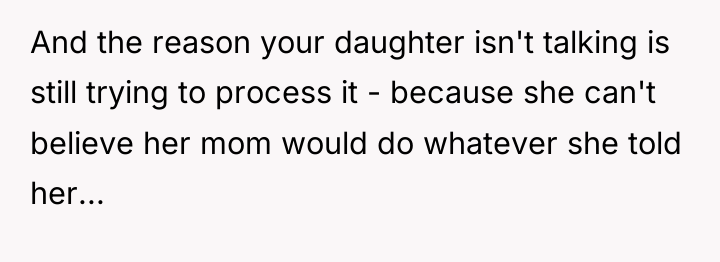 And the reason your daughter isn't talking is still trying...