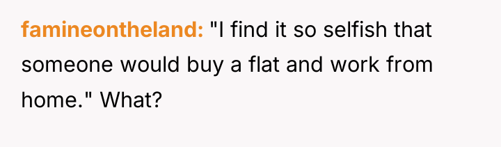 famineontheland "I find it so selfish that someone would buy...