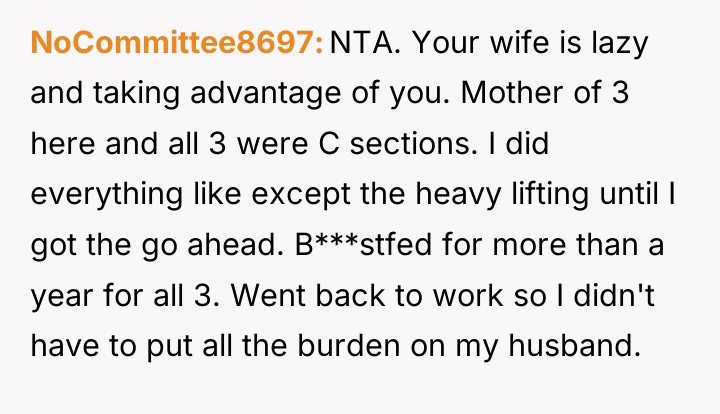 NoCommittee8697 NTA. Your wife is lazy and taking advantage of...